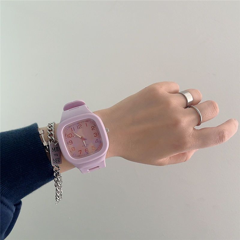 Internet Celebrity Square For Women, Ins Style, College Style Quartz Watch, Student Niche Simple Korean Version_voghion.com