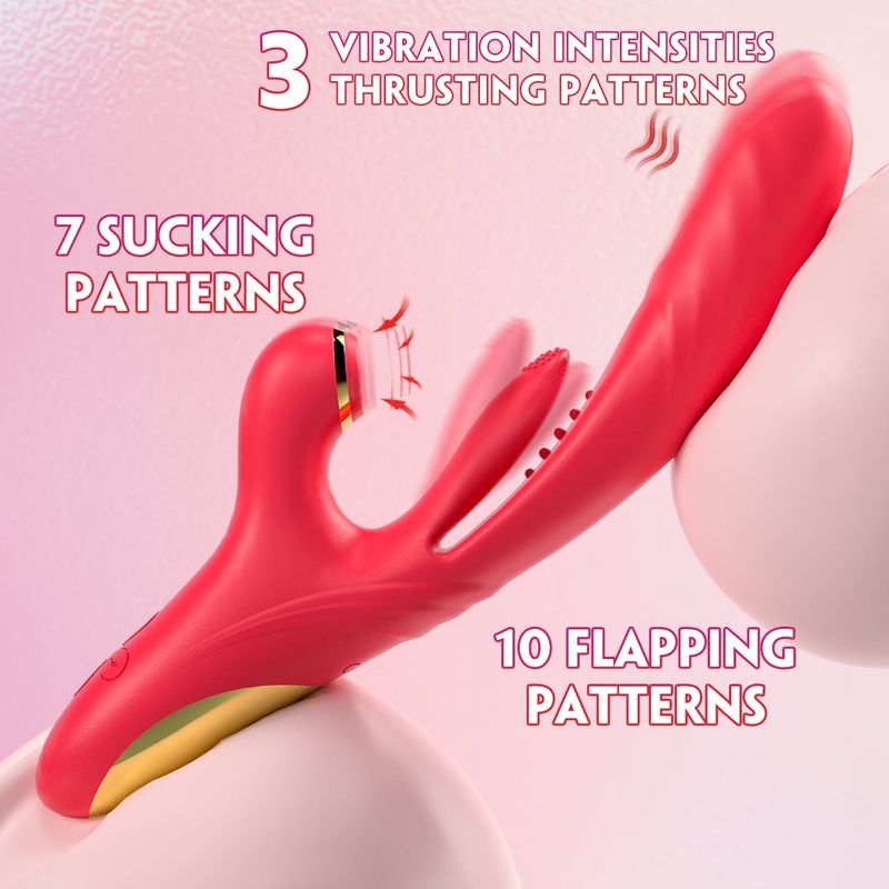 Dildo vibrante per donne, KERERO 3 vibratori a spinta, 3 vibranti, 10 pulsanti, 7 leccanti con modalità di riscaldamento, giocattolo sessuale per adulti, vibratore per punto G_voghion.com