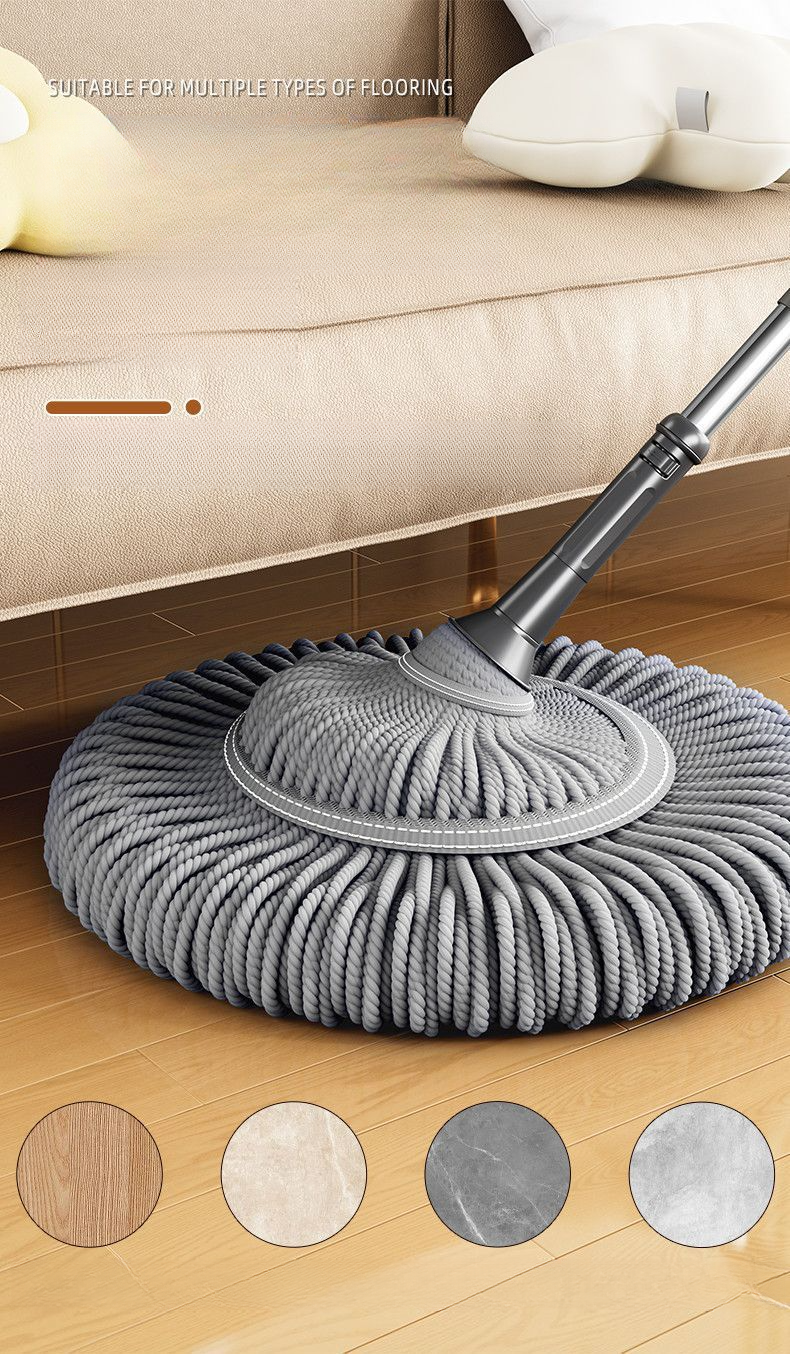 Jefun 2025 New Self-Wringing Hands-Free Washing Large Head Household Mop Commercial Use For Restaurants_voghion.com