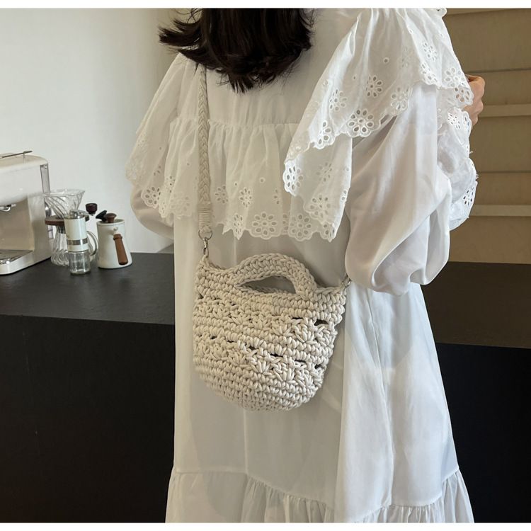 Bagagli e borse Borsa intrecciata cava da donna Borsa a tracolla abbinata Borsa da spiaggia per le vacanze Borsa a tracolla letteraria di nicchia_voghion.com