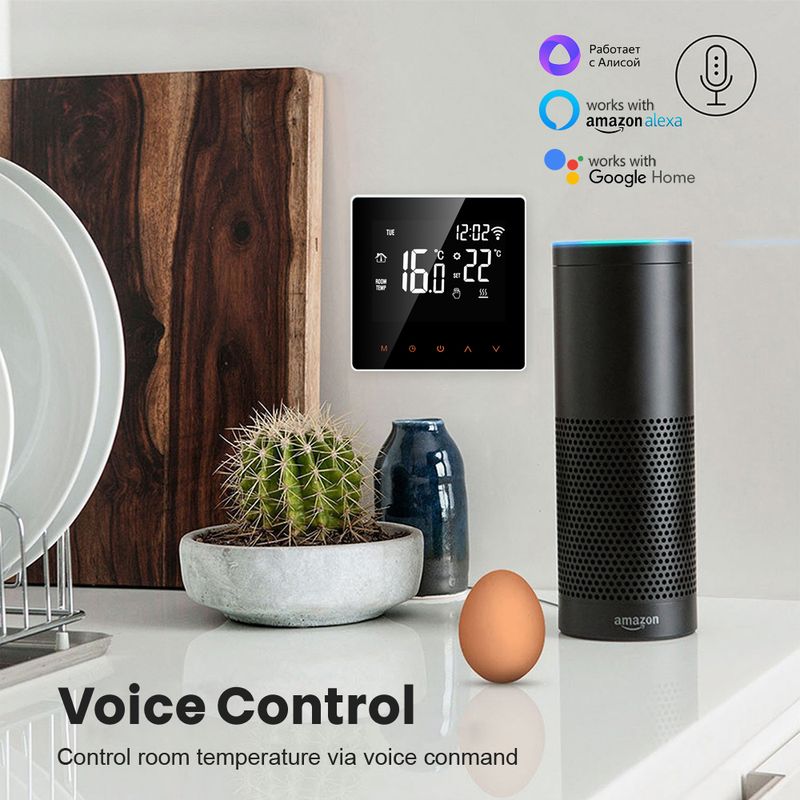 Thermostat intelligent Tuya WiFi, télécommande de température pour chaudière à eau/gaz électrique ou de chauffage, compatible avec Google_voghion.com