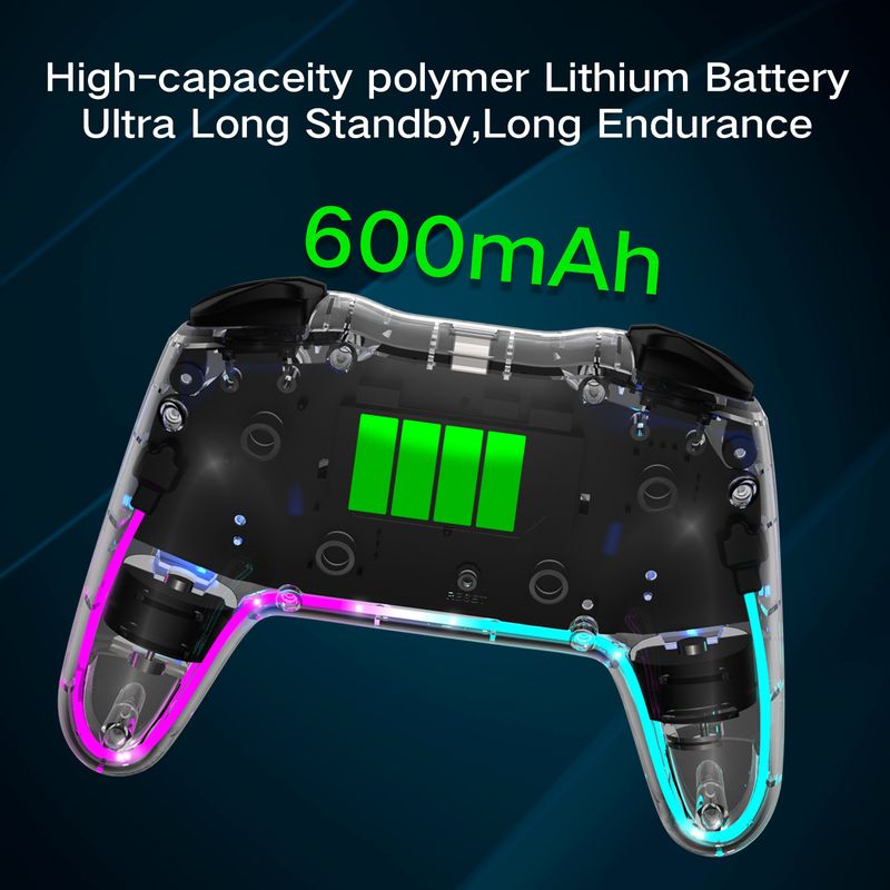 Controller di gioco wireless Bluetooth per Switch2, PC, computer e Steam - Doppia vibrazione e rilevamento del movimento a sei assi_voghion.com