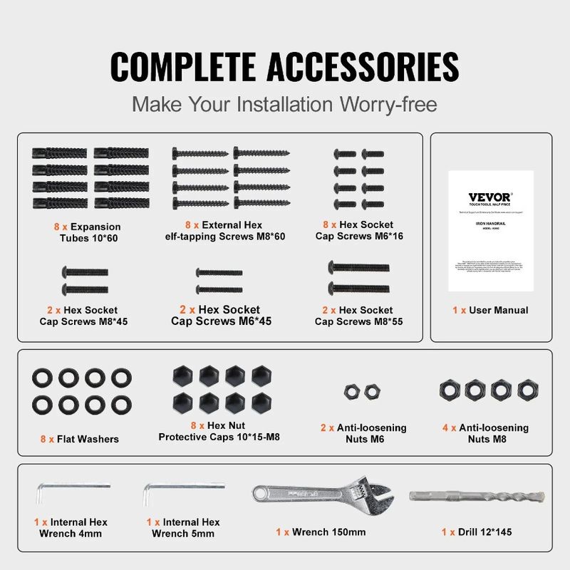Steel Carbon Kit Railing Steps Outdoor Hand 3 Metal Rail Degree Handrail With Ad Handrails Installation Ft Stair 050 And 3 For_voghion.com