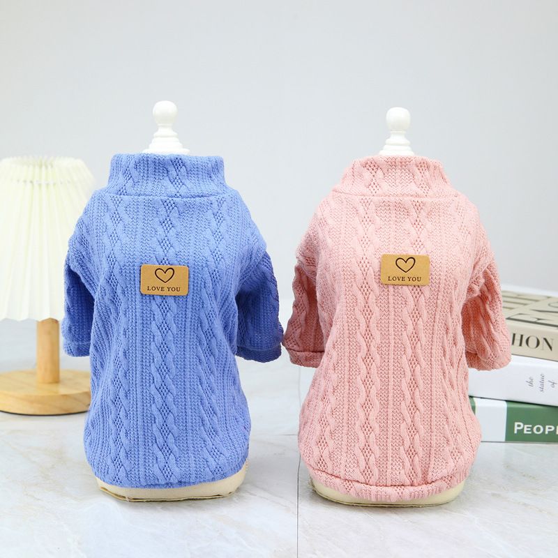 Pet nuovo Teddy piccolo cane pet abbigliamento autunno e inverno 21 quattro colori maglione_voghion.com