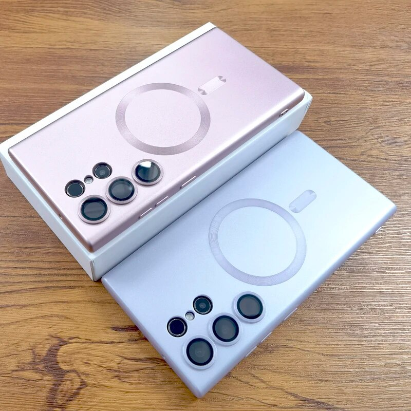 Matt TPU ümbris Samsung Galaxy S24 S23 S22 S21 Ultra Plus S 23 22 Magsafe Wireles laadimiskaamera kaitsekatted_voghion.com