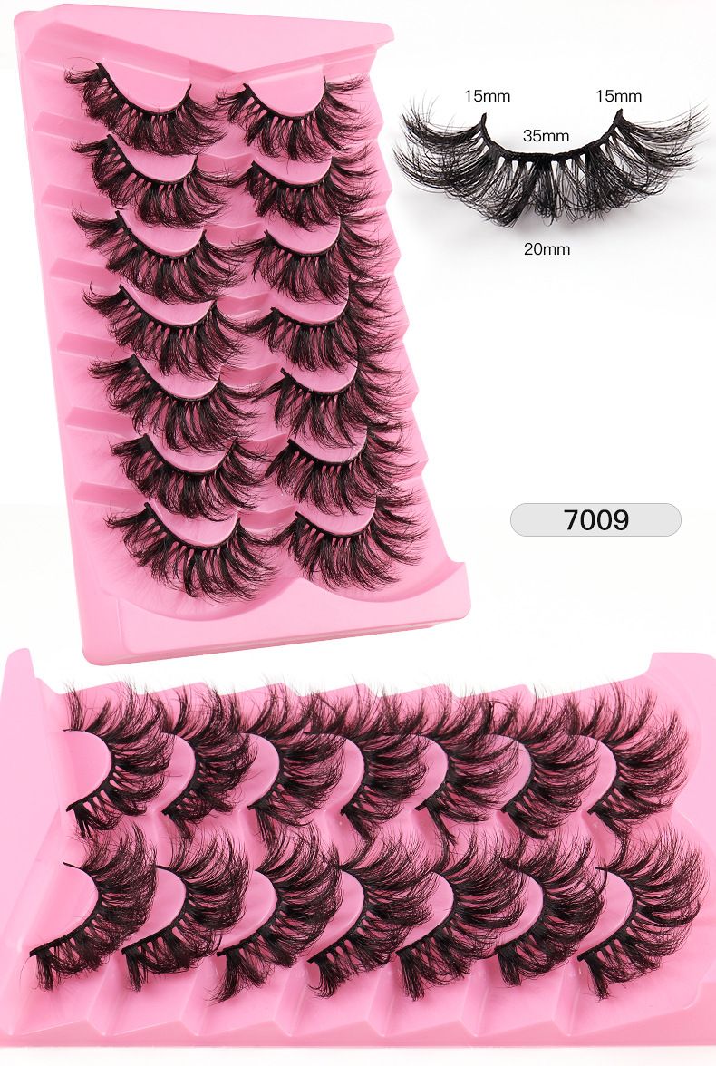 False Eyelashes 7 Pairs Of Fried Hair High Mink False Eyelashes Curled Thick Stage Makeup Eyelashes_voghion.com