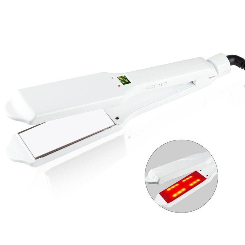Professional Ionic Hair Straightener With Infrared & Ultrasonic Technology – Ceramic Tourmaline Plates, 15 Heat Settings,_voghion.com