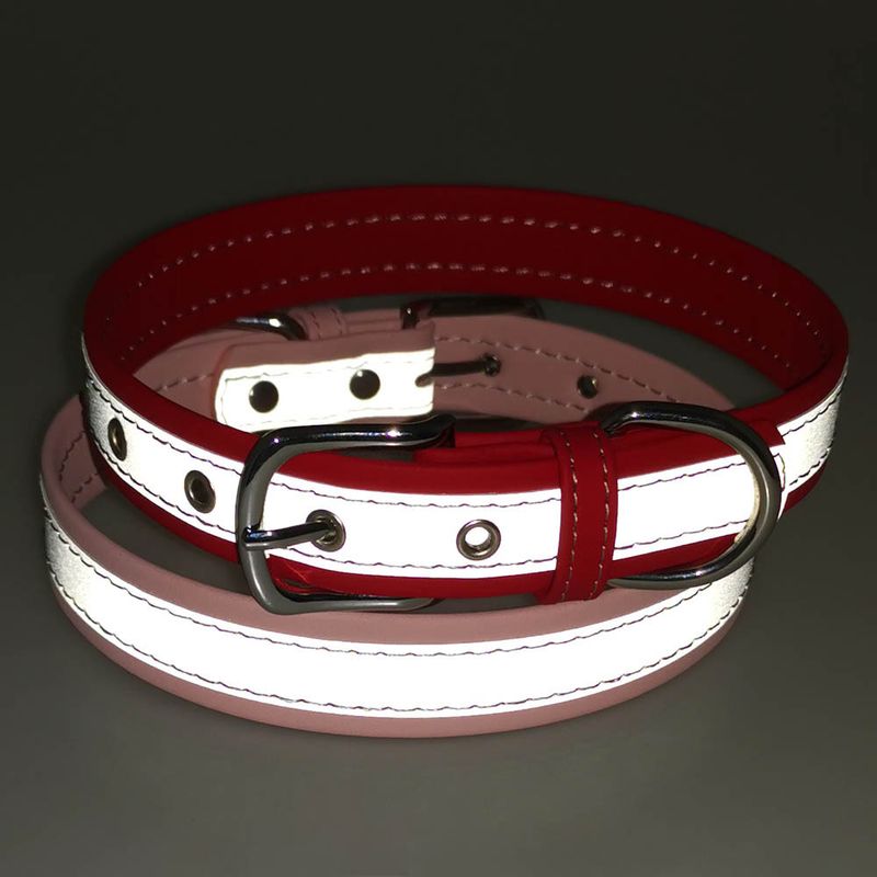 Guinzaglio per cani di piccola, media e grande taglia, collare per passeggiate, in ultra-fibra riflettente, confortevole, resistente all'usura e anti-strangolamento_voghion.com