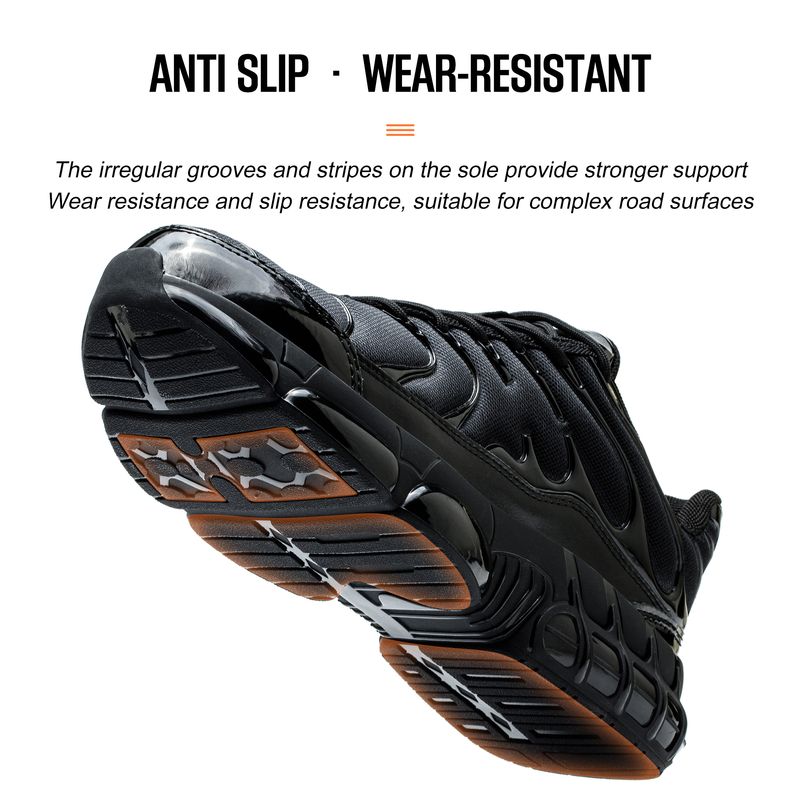 Sicurezza per uomo Stivali da lavoro traspiranti da costruzione Scarpe antiscivolo anti-schiacciamento indistruttibili Scarpe da trekking Sneakers_voghion.com