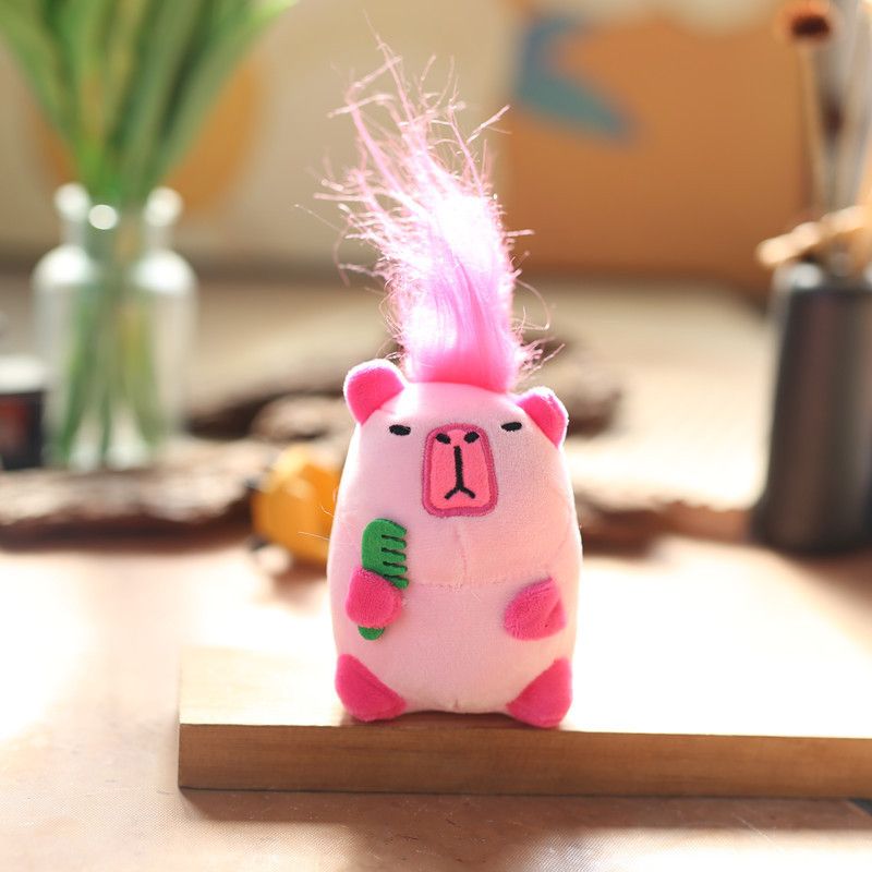 Capibara adorabile portachiavi di peluche carino e soffice animale di peluche per chiavi e borse_voghion.com