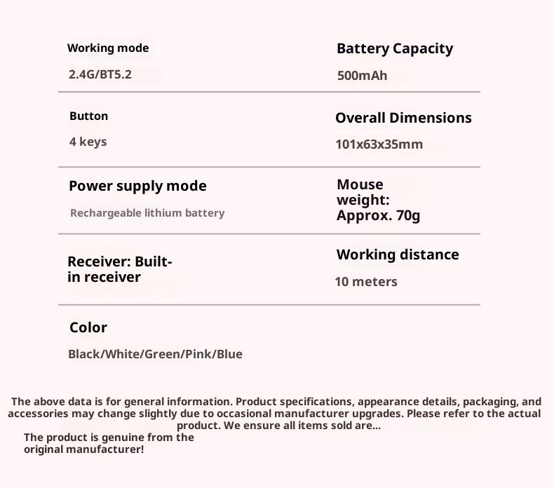 Digitex Disponibile Mouse Bluetooth Dual Mode Ricaricabile Wireless Silenzioso Regalo Computer Ufficio Macron Disponibili in Diversi Colori_voghion.com