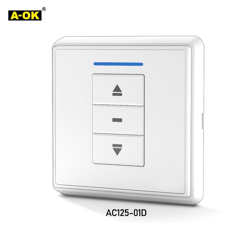 A-OK AC123 01/02/06/16-kanals kontroller for Aok elektrisk gardin RF-motor, trådløs fjernkontroll for smart gardinhjem_voghion.com