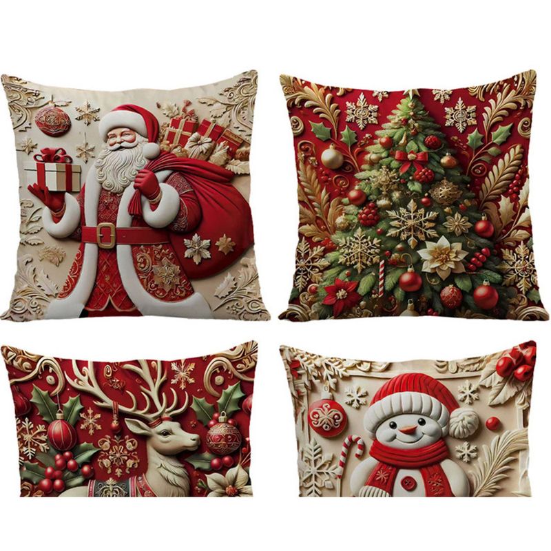 Federa corta in peluche stampata effetto pelle di pesca, cuscino per divano da soggiorno, decorazione natalizia_voghion.com