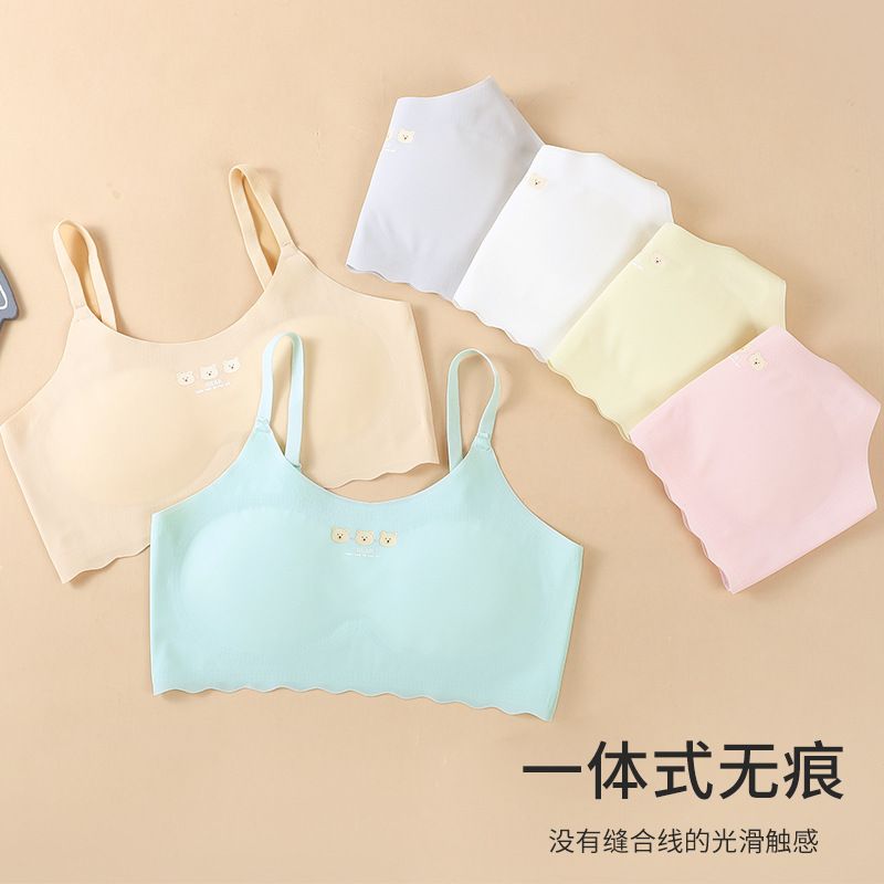 Intimo per adolescenti in seta di ghiaccio non trattato, reggiseno sportivo per studenti, per ragazze e adulti, con fascia per il seno_voghion.com
