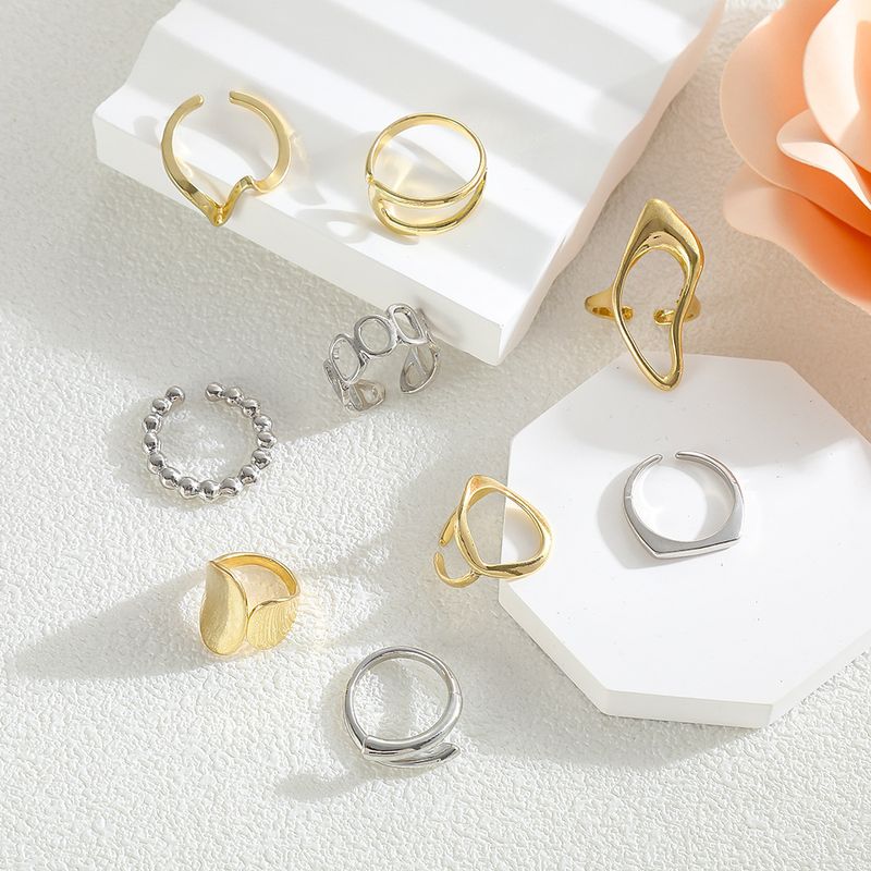 Anello aperto versatile in lega geometrica più venduto, stile hip hop punk, accessori per gioielli da donna_voghion.com