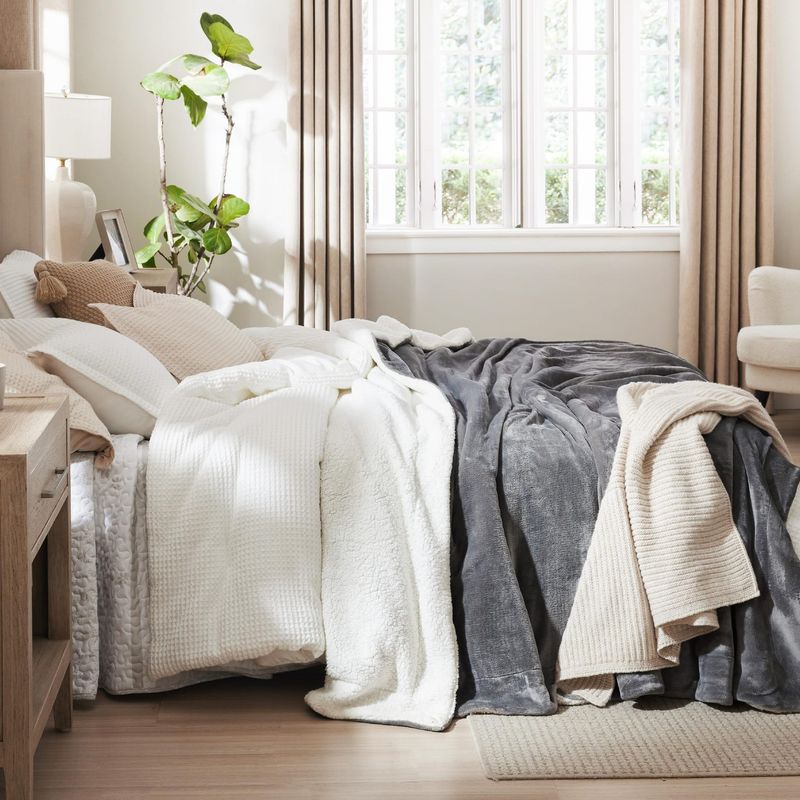 Couverture double épaisseur chaude pour lit d'hiver, couverture polaire douce en flanelle double face, housse de canapé, literie_voghion.com