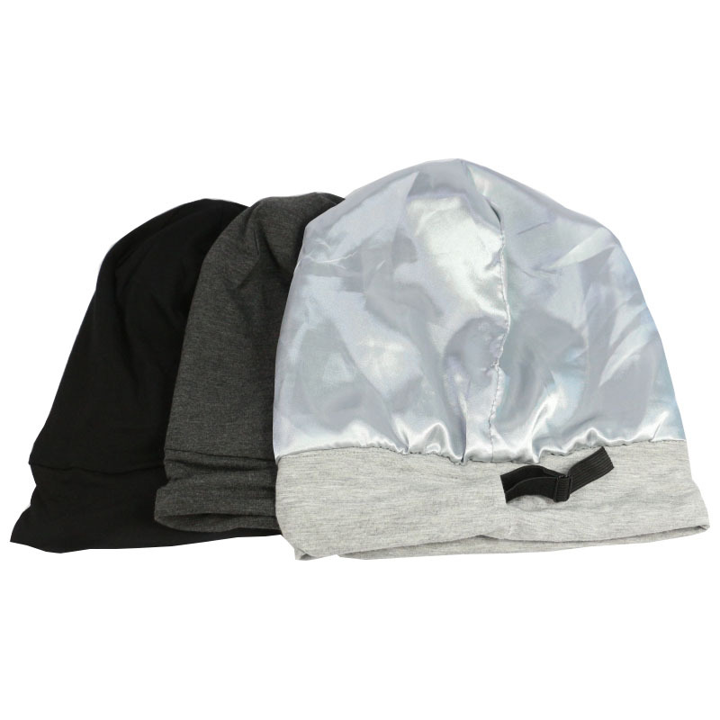 Baotou-Hut für Männer, Pullover-Mütze, Damen-Mütze, Satin-Nachtmütze, verstellbare Seide gefüttert, Lazy Beanie Chemotherapie_voghion.com