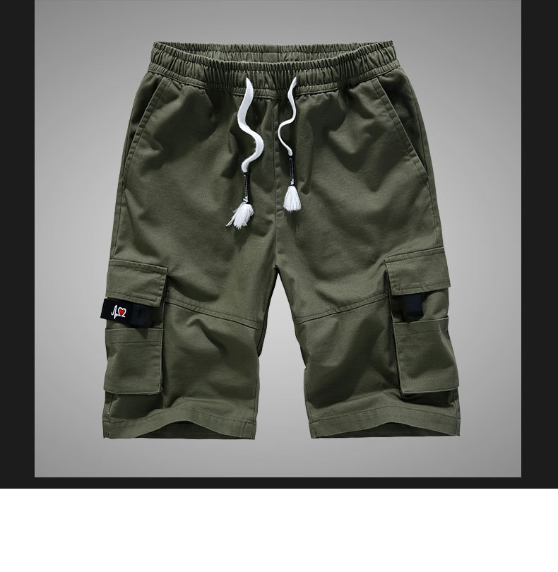 Vêtements pour hommes short cargo d'été pour hommes ample grande taille pantalon quart en coton pour hommes pantalons décontractés multi-poches_voghion.com