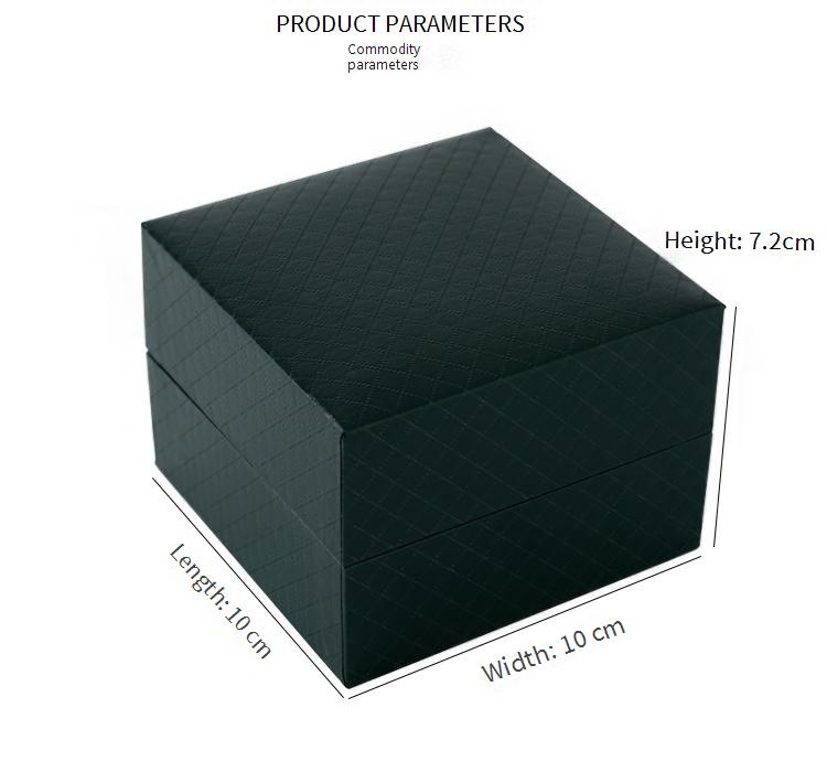 Boîte de rangement pour montres, couvercle rabattable, boîte décorative en papier imprimée en relief de couleur unie pour bijoux et bracelets_voghion.com