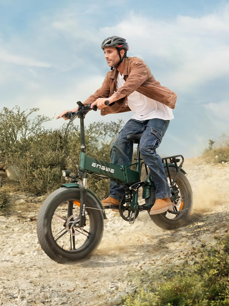 ENGWE ENGINE PRO 2.0 Folding Electric Bicycle 750W with 20 x 4.0 Inch Fat Tire, 16 Ah Removable Battery,Full Suspension, 8 Gears_voghion.com
