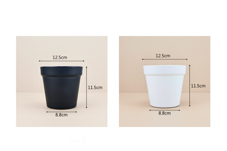 Home Furniture colorful round mouth plastic thickened international flower pot simulation plant column pot plastic frosted PP flower pot_voghion.com