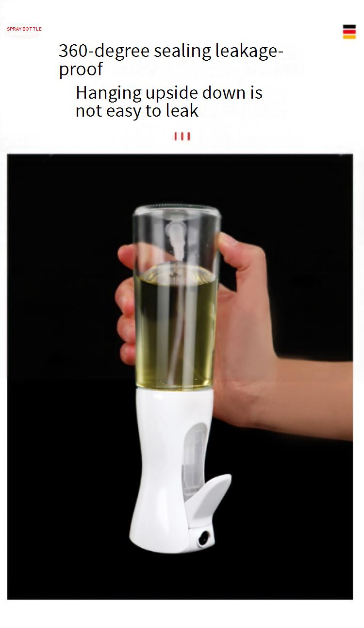 Premium Glass Oil Spray Bottle For Kitchen - Pressurized Olive Oil Dispenser With Adjustable Nozzle (500ml BPA-Free Transparent Design)_voghion.com