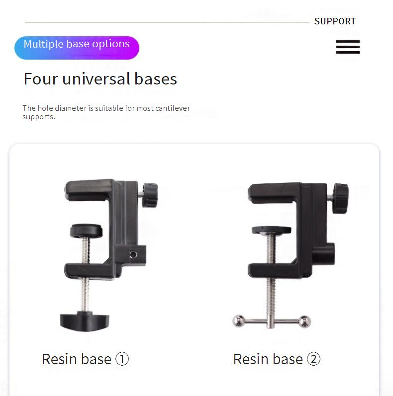 Adjustable Metal Lazy Arm Stand Holder For Phone Tablet, Foldable Desktop Mount With Clamp For Watching Movies, Reading, Live Streaming_voghion.com