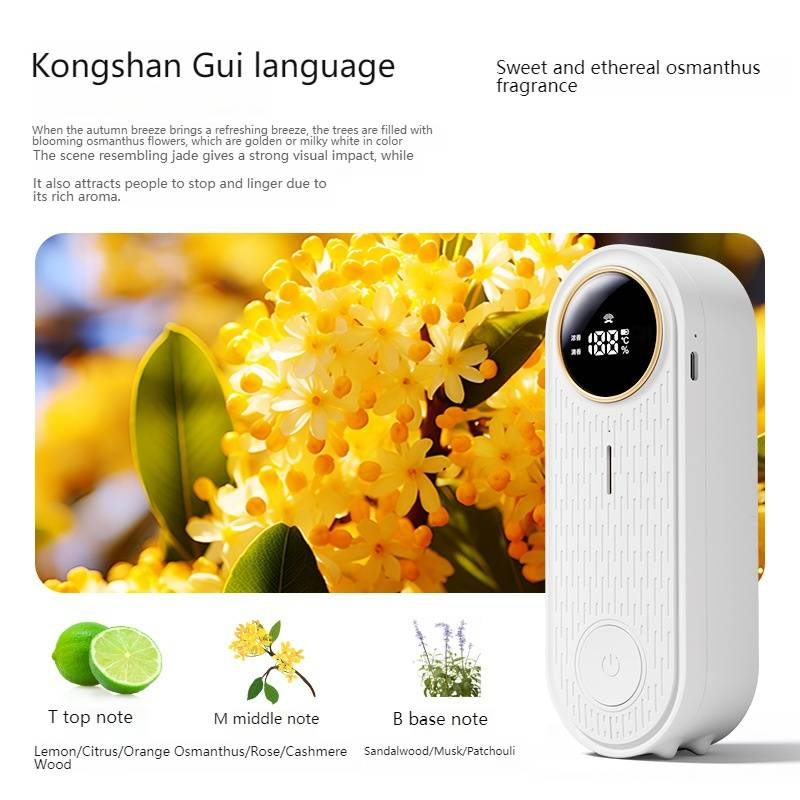 Diffuseur d'arômes intelligent - Désodorisant mural contrôlé par application pour la maison, la salle de bain et le bureau, autonomie de plus de 12 h, 1 000 mAh intégré, ultra silencieux (36 dB)_voghion.com