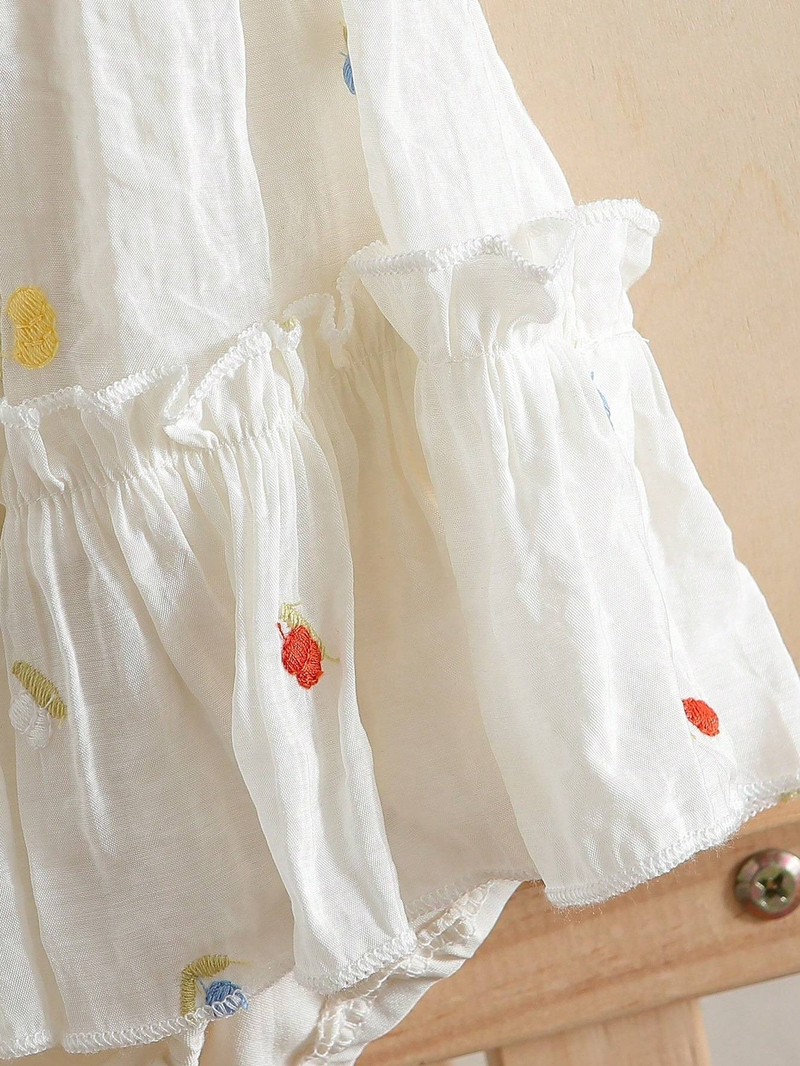 Tutina estiva per bambine, per mamma e bambini - Tutina senza maniche in morbido cotone per neonati fino a 18 mesi (bianco, 1-3 mesi/3-6 mesi/6-9 mesi/9-12 mesi/12-18 mesi)_voghion.com