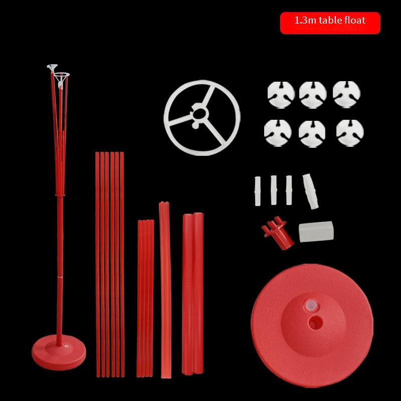 Clear Balloon Stand Holder For Table Decorations - Adjustable Height 1m/1.3m/1.6m - Wedding, Birthday, Party Balloon Arch Base (White & Red)_voghion.com
