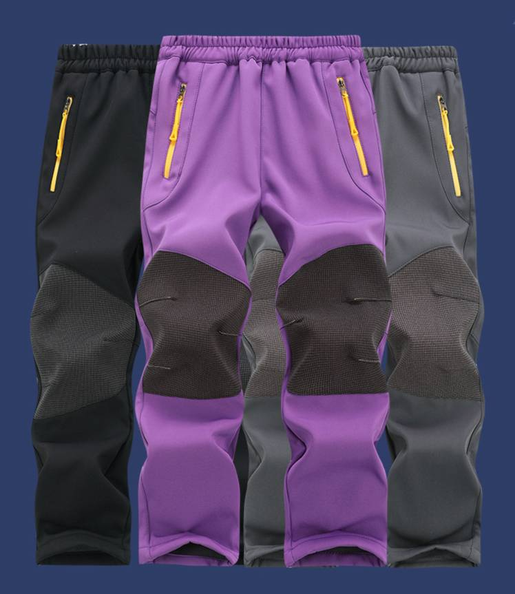 Vêtements de randonnée Pantalons softshell pour enfants, imperméables, respirants et chauds, pour garçons et filles, automne et hiver_voghion.com