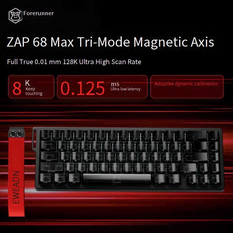 Clavier de jeu ZAP68 à axe magnétique – Temps de réponse de 0,01 ms, taux d'interrogation de 128 000 Hz, taux de rapport de 8 000 Hz, trois modes_voghion.com