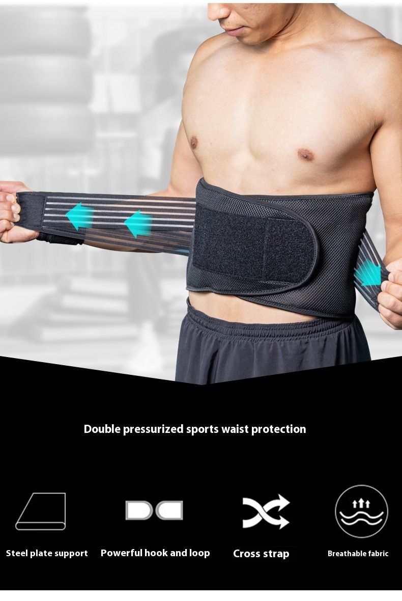 Fitness dance, sports, support, abdominal compression straps, adjustable weightlifting, steel plate, waist protection_voghion.com