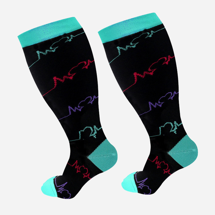 Chaussettes extra larges à pression extra-grasse Chaussettes élastiques secondaires à veines hautement élastiques Chaussettes mollet gras_voghion.com