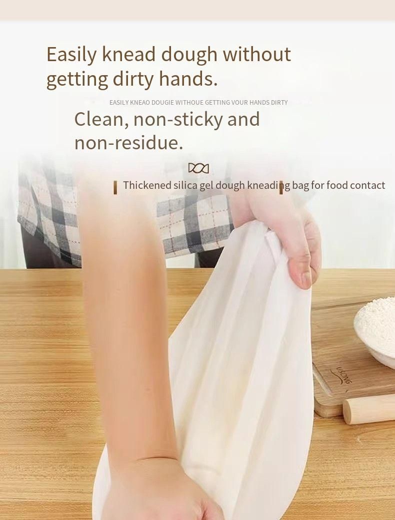 Home Kitchen Silicone Tool Baking Kneading Proofing Non-Stick Dough Bag_voghion.com