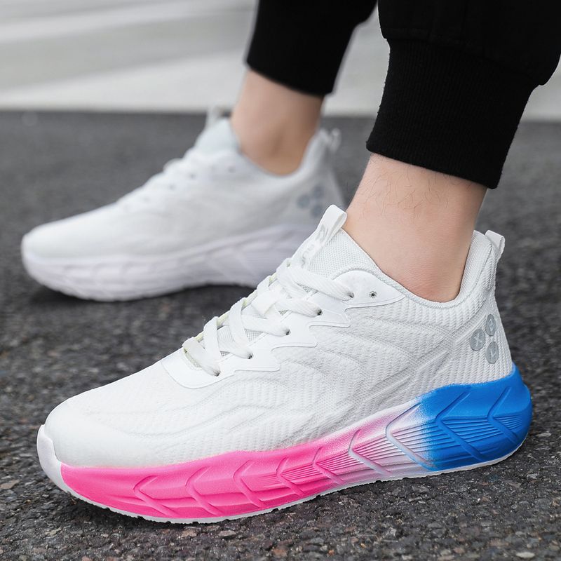Scarpe da corsa basse da uomo, sportive, per il tempo libero, traspiranti e resistenti, con lacci e blocchi di colore, di qualità imbattibile, primavera 2025._voghion.com