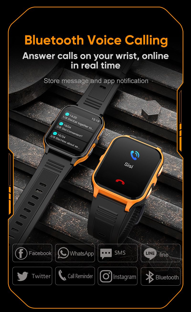 P73 Smart Watch Waterproof Sports Three Anti-heart Rate Meter Step Blood Pressure Monitoring Information Push Display_voghion.com