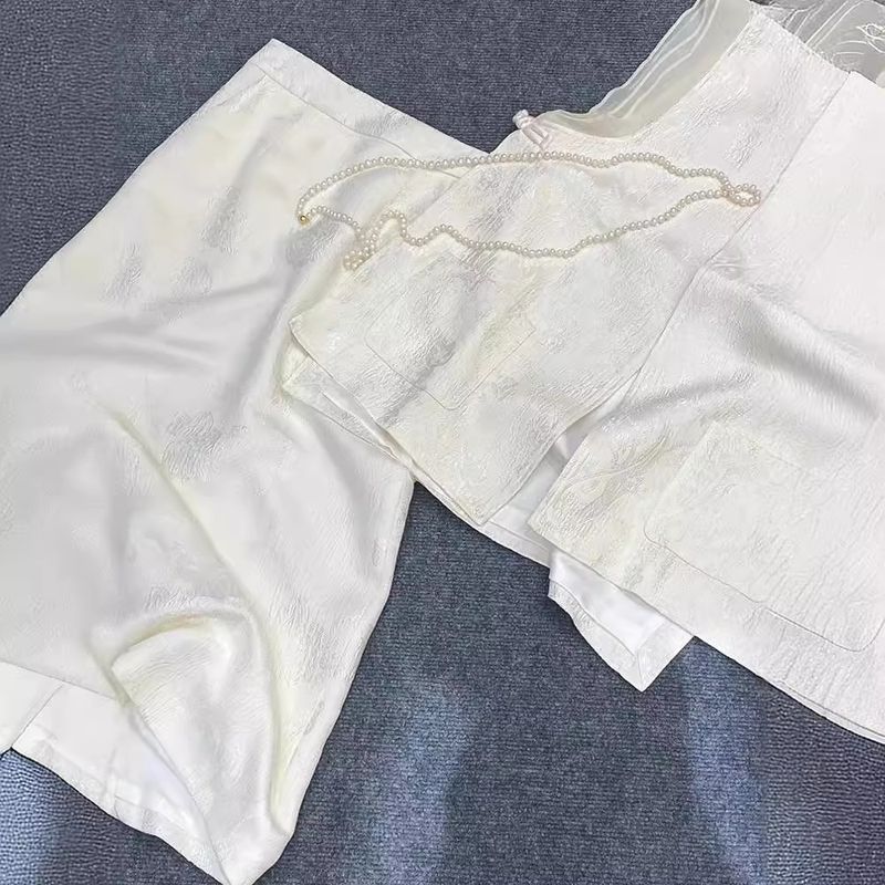 Été 2025 Nouveau Haut de Style National Chinois Pour Femmes Design À La Mode Demi-Jupe Deux Pièces Ensemble_voghion.com