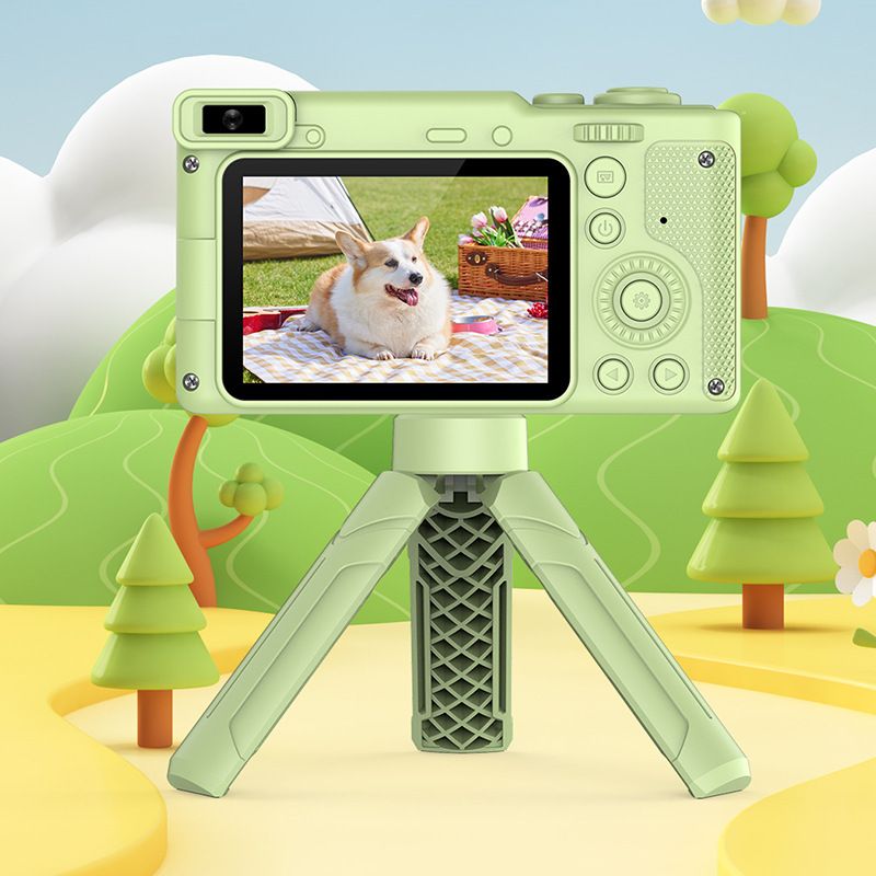 【High Quality】 New Digital Children's Camera HD Photo And Video Recording Stand Birthday Gift Toy_voghion.com