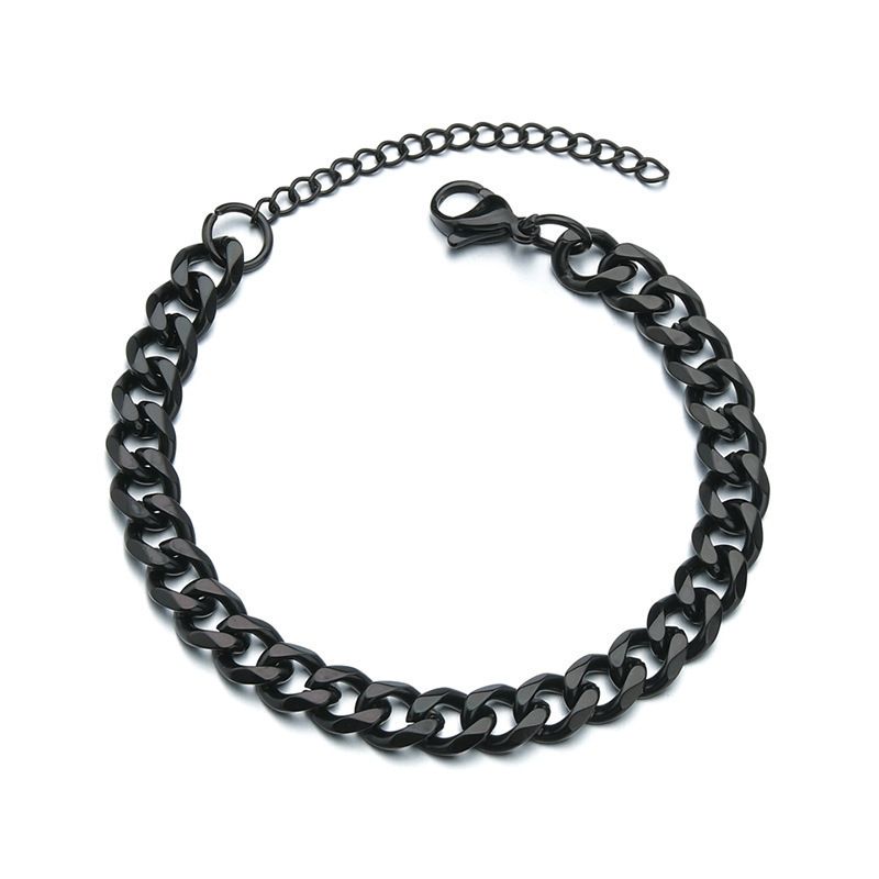 Super Texture Smooth Cuban Men's Hip-Hop Trendy Stainless Titanium Steel Bracelet New Style_voghion.com