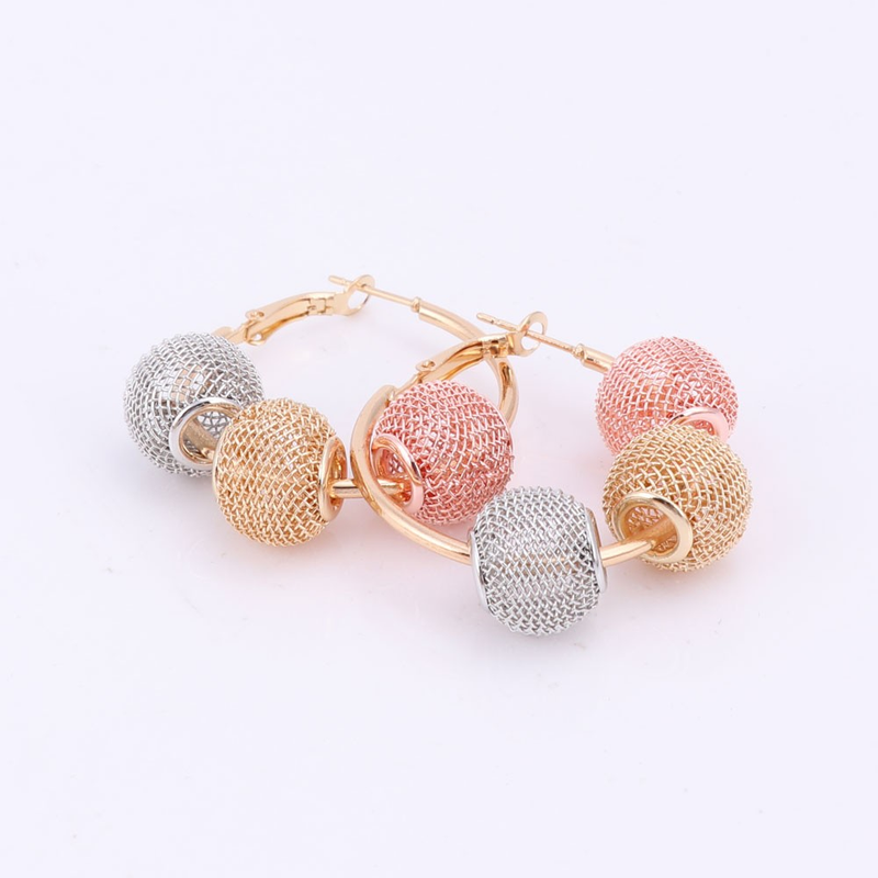 New Design Ladies Gold Colorful Necklace Earring Wedding Accessories Decoration Party Gift Jewelry Set_voghion.com