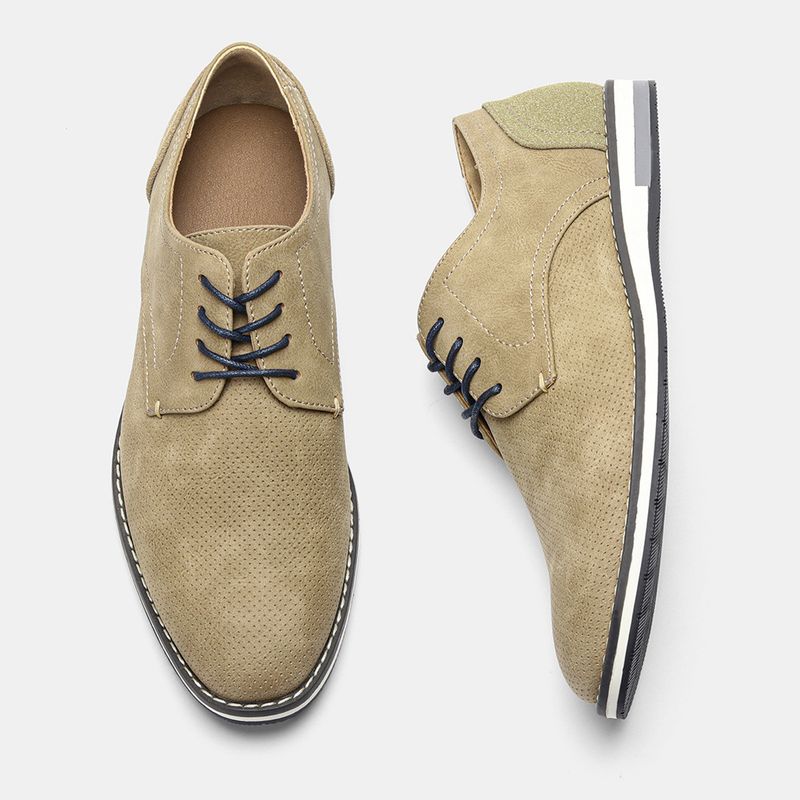 Herrenschuhe Große Herren Freizeitschuhe Modische leichte Herrenschuhe Farblich passende atmungsaktive Herren Lederschuhe_voghion.com