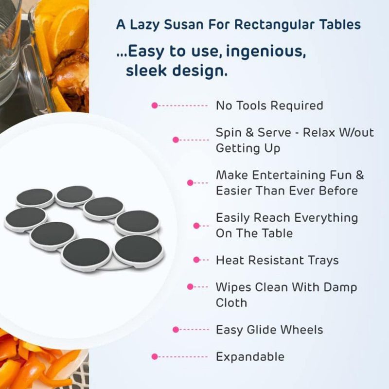 Versatile 20cm Lazy Susan Turntable – Compact Spice Organizer & Dining Helper (White, Pack Of 8)_voghion.com