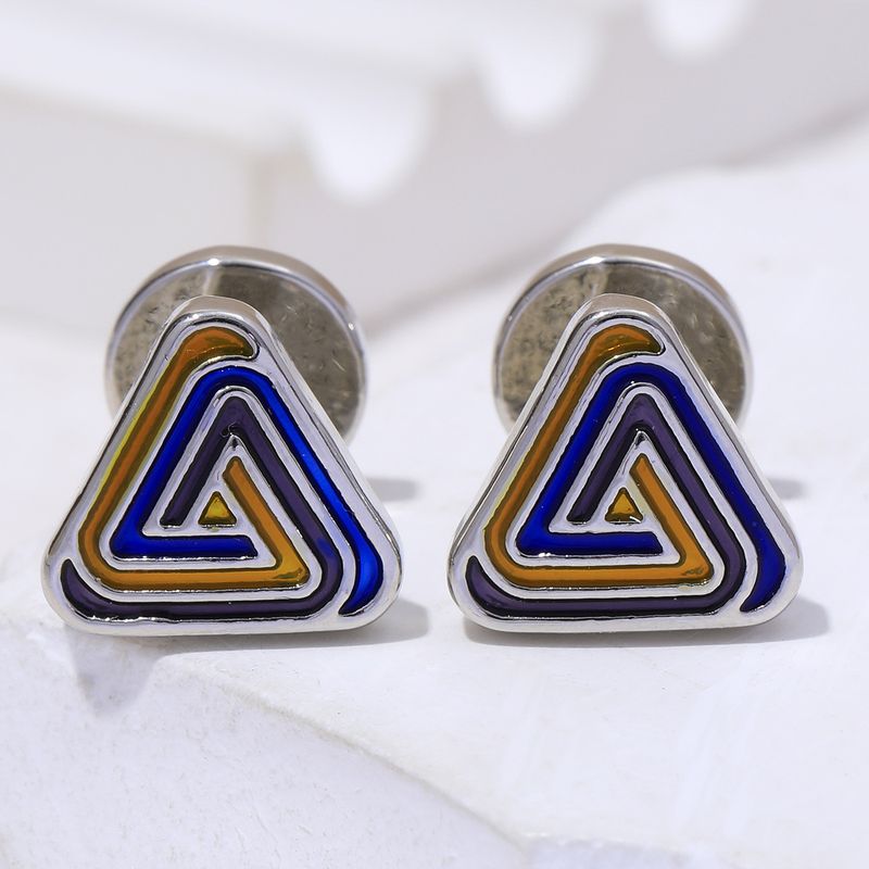 Neue dreieckige Manschettenknöpfe Business Casual Öltropfen Französische Manschetten Herrenhemd Anzug trendige Manschettennägel_voghion.com