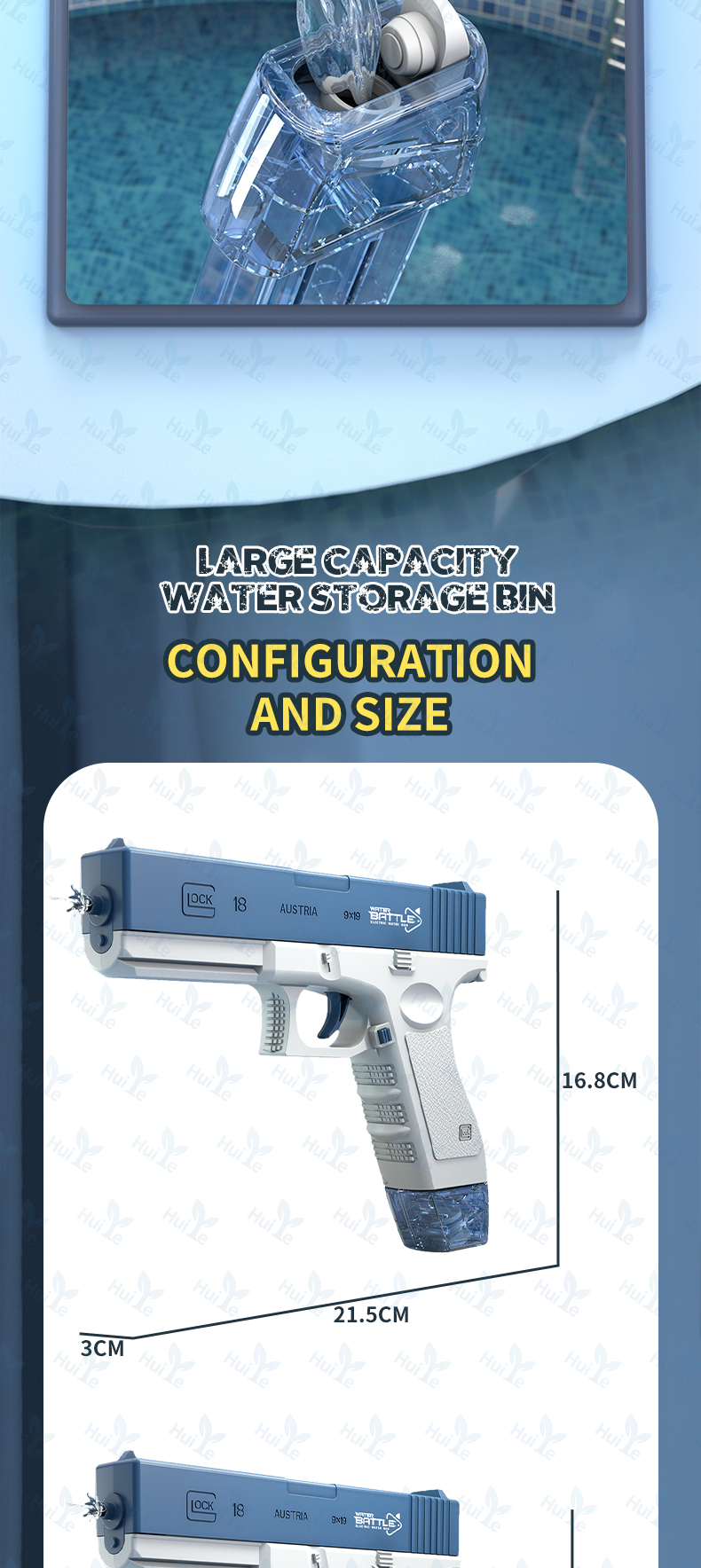 Glock Gun Speelgoed Outdoor Lange afstand Schieten Games Afvuren Waterpistool Speelgoed Geschenken Sterke Macht Waterdicht Realistisch Elektrisch Pistool Speelgoed Voor Kinderen Jongens Meisjes_voghion.com