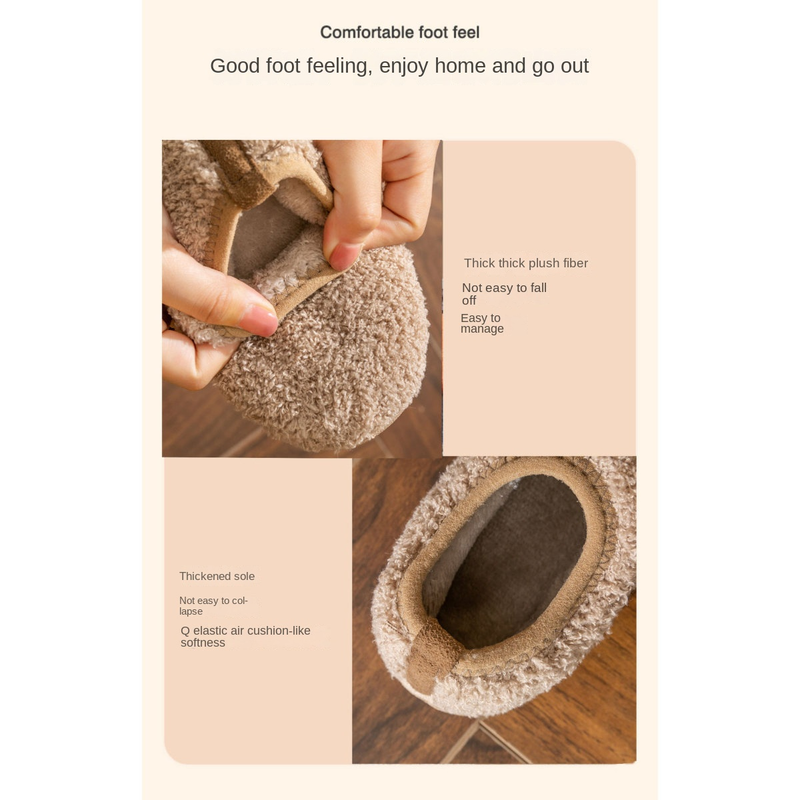 BOBDOG scarpe in cotone per bambini invernali 2-5 anni ragazzi e ragazze cartone animato pacchetto interno antiscivolo con pantofole in cotone_voghion.com