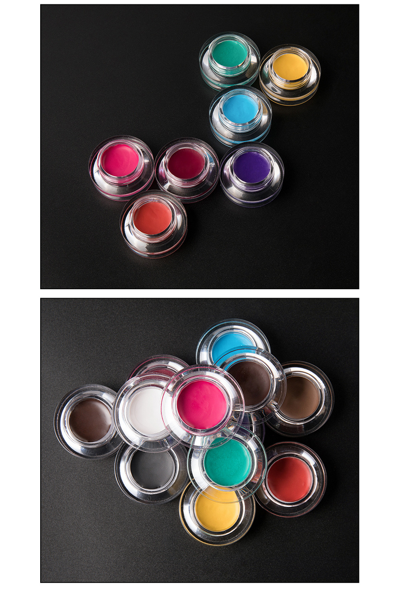 Coloré sourcil teinte pommade Gel rehausseur cosmétiques sourcils crème avec Kit de brosse rouge violet gris couleur_voghion.com