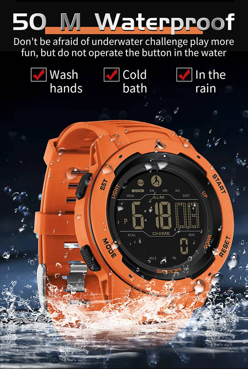 Sports Watch Calorie Pedometer Alarm Clock Waterproof Multifunctional Mountaineering Military Wind Shockproof Smart Watches For Men And Women._voghion.com