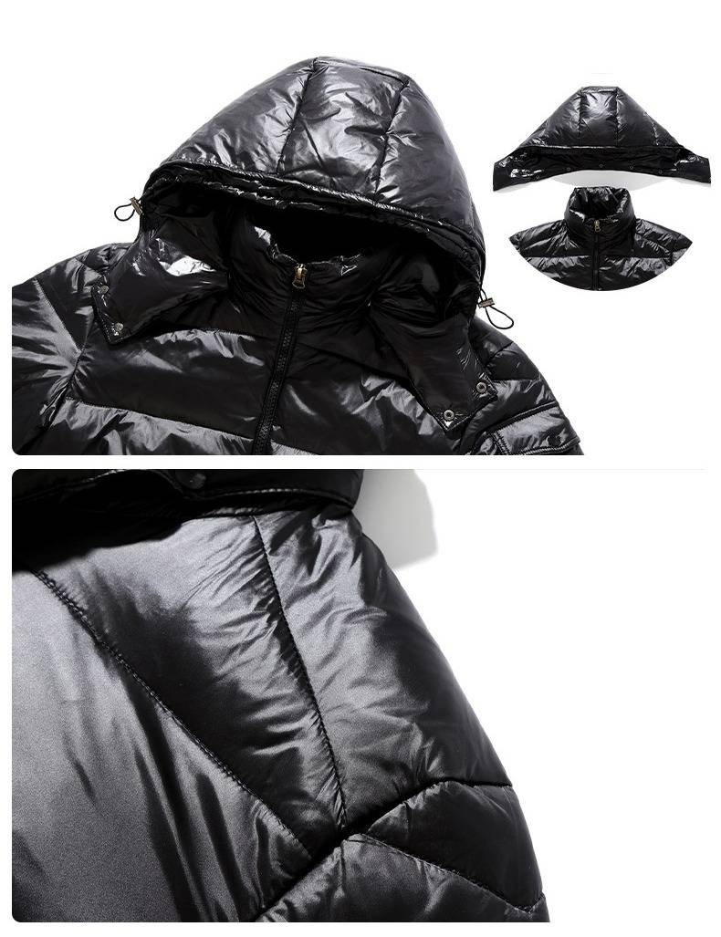 Chaqueta de plumón de invierno premium para hombre y mujer: abrigo cálido de plumón de pato con capucha desmontable_voghion.com