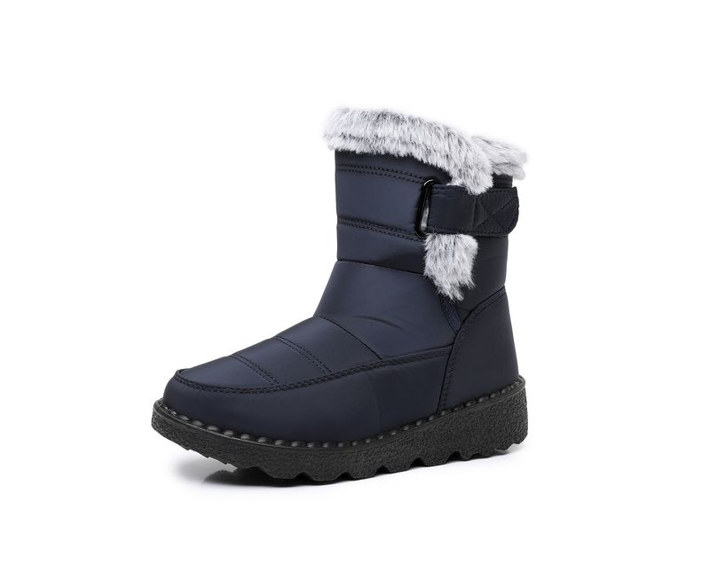 25 Damen-Winterstiefel im neuen Stil mit Fleece-High-Top-Schneestiefeln mit dicken Sohlen für Damen_voghion.com